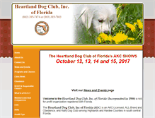 Tablet Screenshot of heartlanddogclubofflorida.net